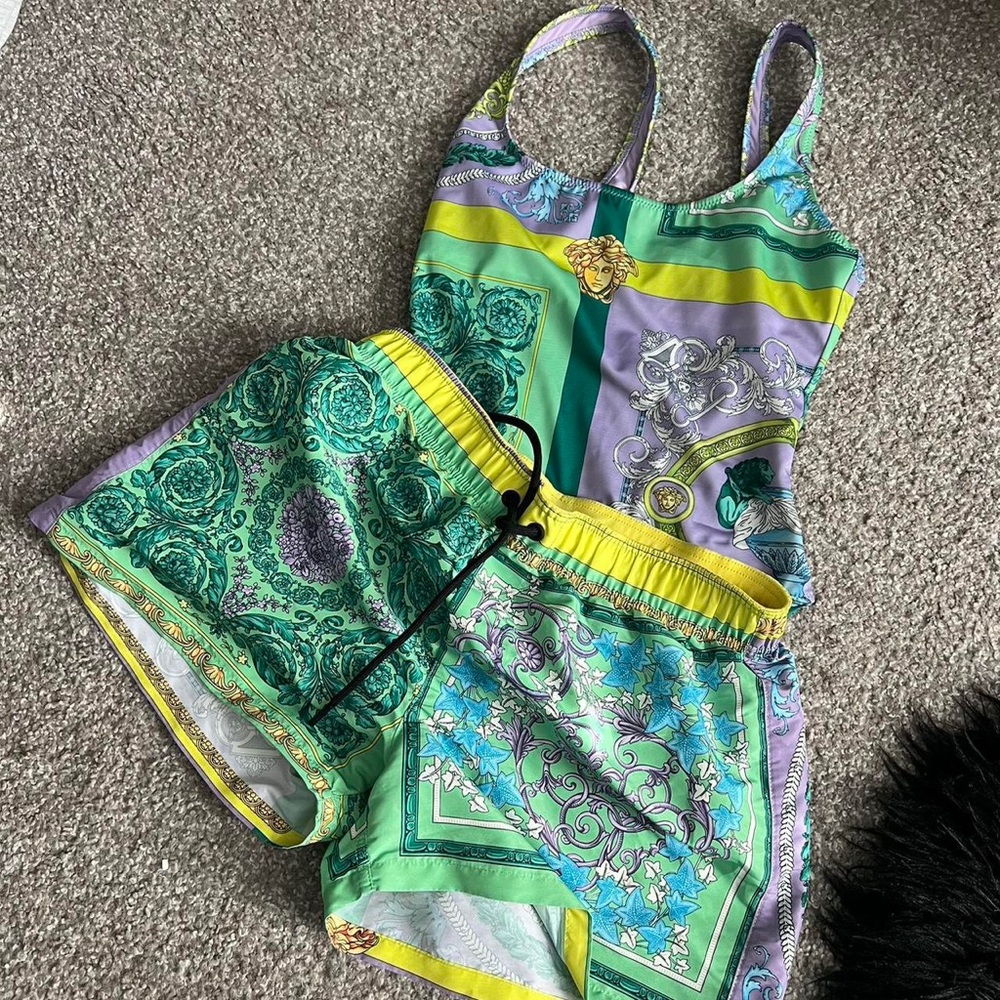 Versace swimsuit w/ shorts SET
